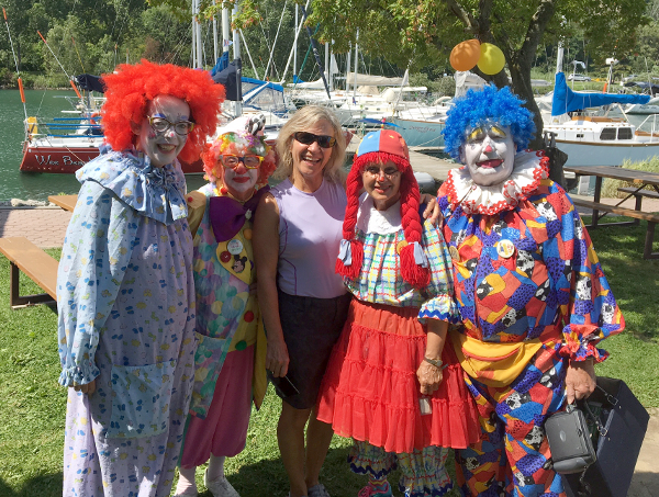 2017 Highland Yacht Club. Scarborough Corp of Clowns June,Spiffy, Marilyn, Tripper and Bobbo attended.