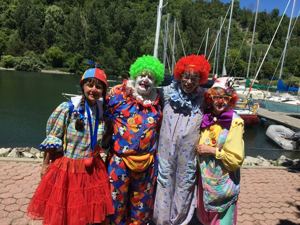 2018 Highland Yacht Club, 2018 July 07. Scarborough Corp of Clowns: Tripper, Bobbo, June, Spiffy