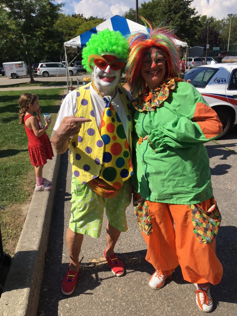 2018 West Rouge Family Day, September 15 2018, and it was a hot one! Scarborough Corp of Clowns: Bobbo and Jill