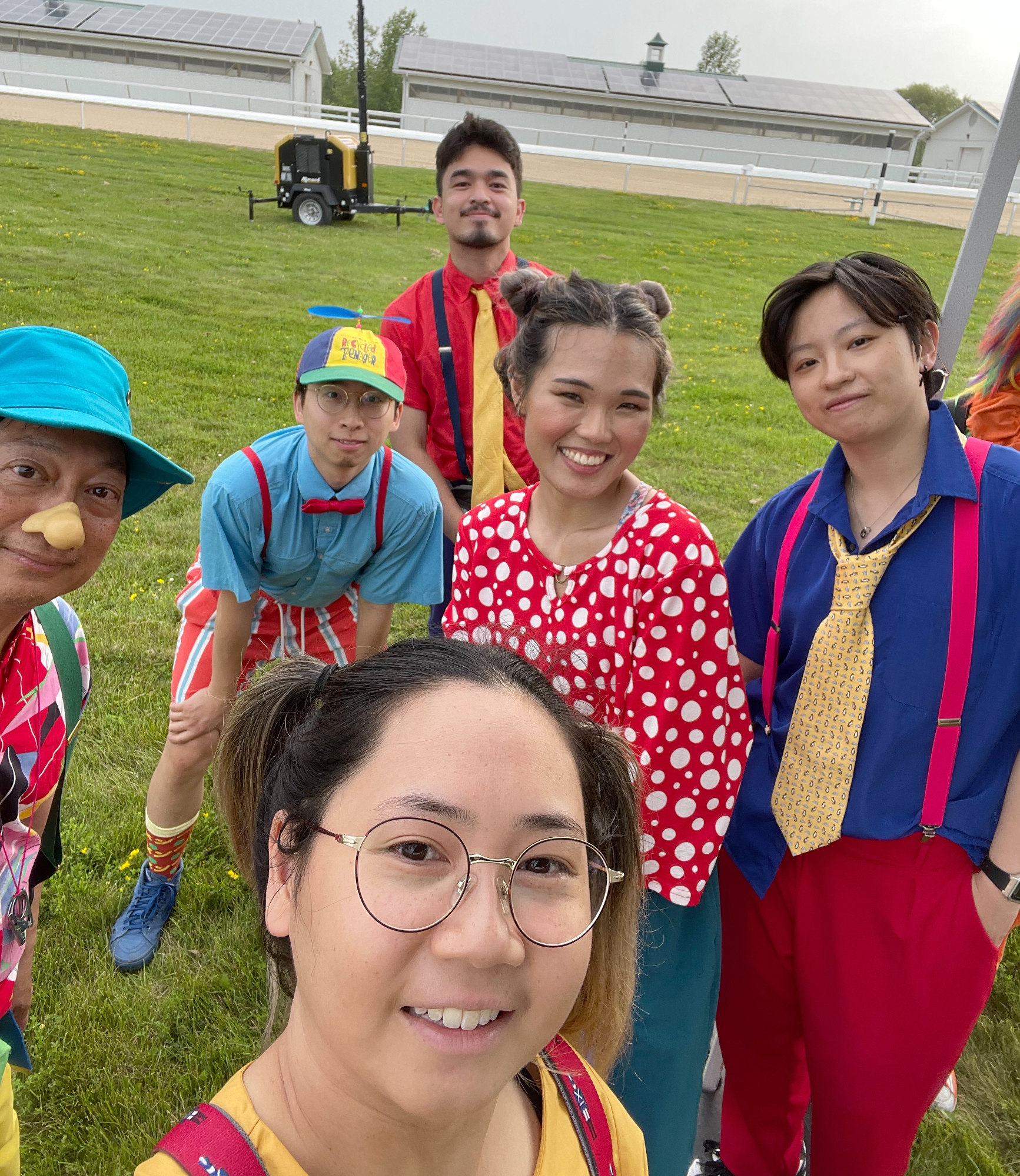 Scarborough Corp of Clowns, 2023 Ajax-Pickering Canada Day Jul 01, Deigo, M2, Big Weed, RR, Kay, Jay