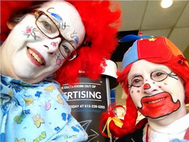 2015 Junebug and Tripper/Kathy at a Hospital Visit. Scarborough Corp of Clowns, Toronto, Scarborough, Canada