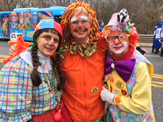 2017 Markham Santa Claus Parade: Scarborough Corp of Clowns Tripper, Jill and Spiffy